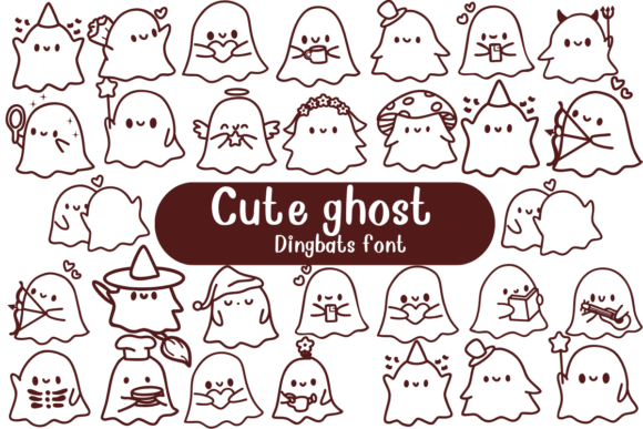 Cute Ghost Font: A Playful Typeface for Spooky Designs