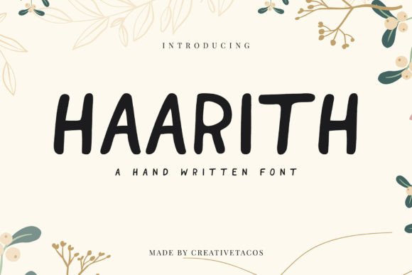 Haarith Font: A Handmade Typeface for Modern Design