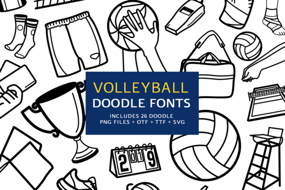 Unleash Your Game: The Volleyball Doodle Font