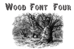 Wood Font Four: A Typeface with Natural Charm